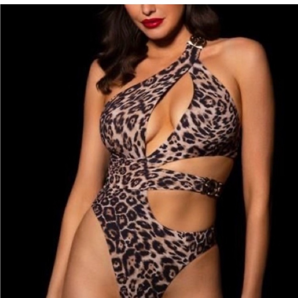 Honey Birdette Leopard Print One Piece Swimsuit